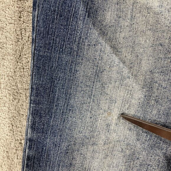 Vanilla Star Jeans Women's Size 7 Embellished Flare Leg Blue Denim Stretch - Picture 14 of 16